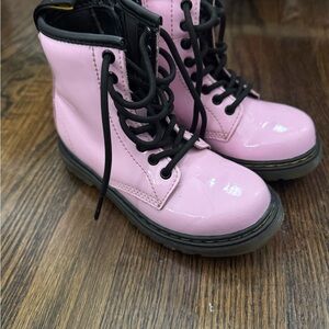 Dr Marten Pink Lace-Up Boots